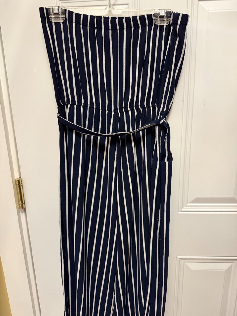 Navy Striped Jumpsuit
